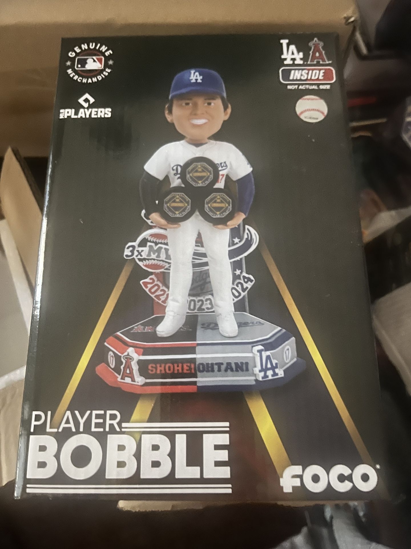 Dodgers Shohei Ohtani Foco 3x MVP Dodgers And Angels Bobblehead