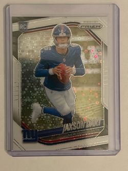 2025 Panini Prizm JAXSON DART Rookie RC 332 WHITE DISCO PRIZM SP New York Giants