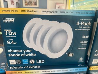 Fiet 5/6 inch LED Recessed Downlights Lighting - 4 pack