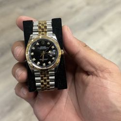 Rolex Datejust 126233 Black Diamond Dial 18K Yellow Gold Steel Box Paper 2023