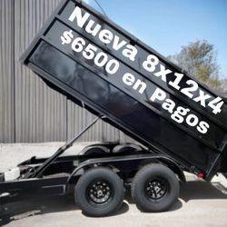 2026 Nueva 8x12x4 Dump Trailer En Pagos 