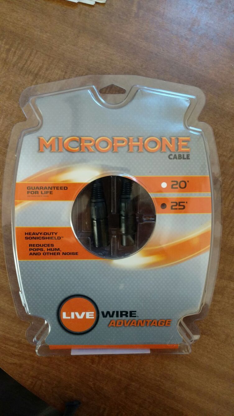 25 foot microphone cable Live Wire advantage