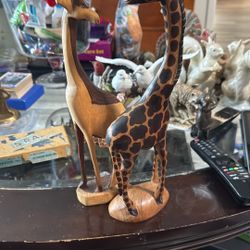 Wooden Giraffe, Hand, Carve