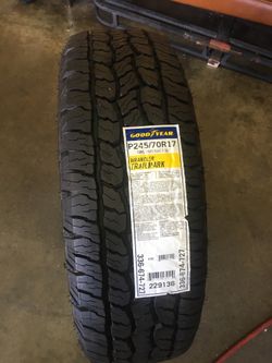 Brand new single 1 good year tire 245/70/17 made in USA