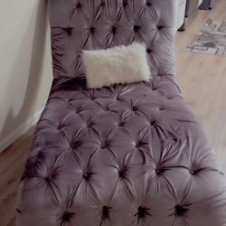 Silver chaise