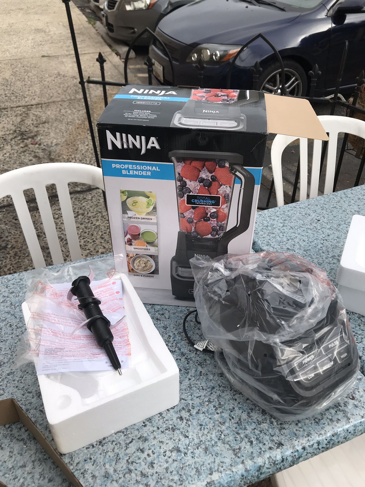 New Ninja Professional Blender Without plastic jar