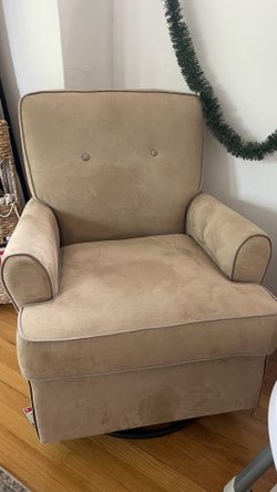 Swivel Glider Chair Beige