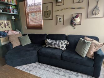 Aspen Tranquil Sleeper Sofa w/ Cuddler Chaise