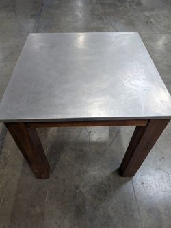 Industrial Square Metal Top Table