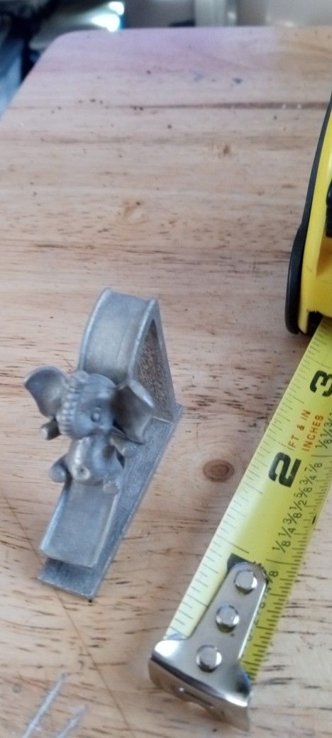 Elephant Going Down The Slide Antique Toy Pewter 1986 S P O O N T I Q U E S PP 721 Pewter