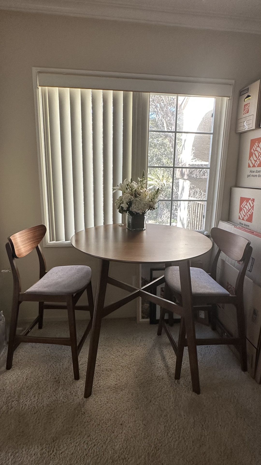 High Table And Chairs Set