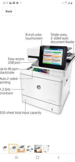 HP Color LaserJet Enterprise Multifunction Printer M577dn Duplex 3600 dpi USB/Ethernet