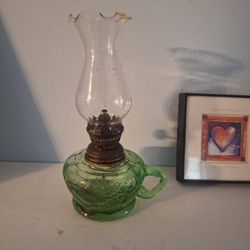 Small Vintage Working  Oil Lamp