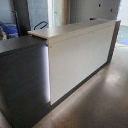 Receptionist Desk Modern Desgin With File Cabinet