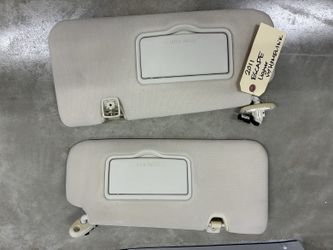 2008-2012 Ford Escape Mariner Sun Visors Tan HomeLink Lighted Mirrors Pair
