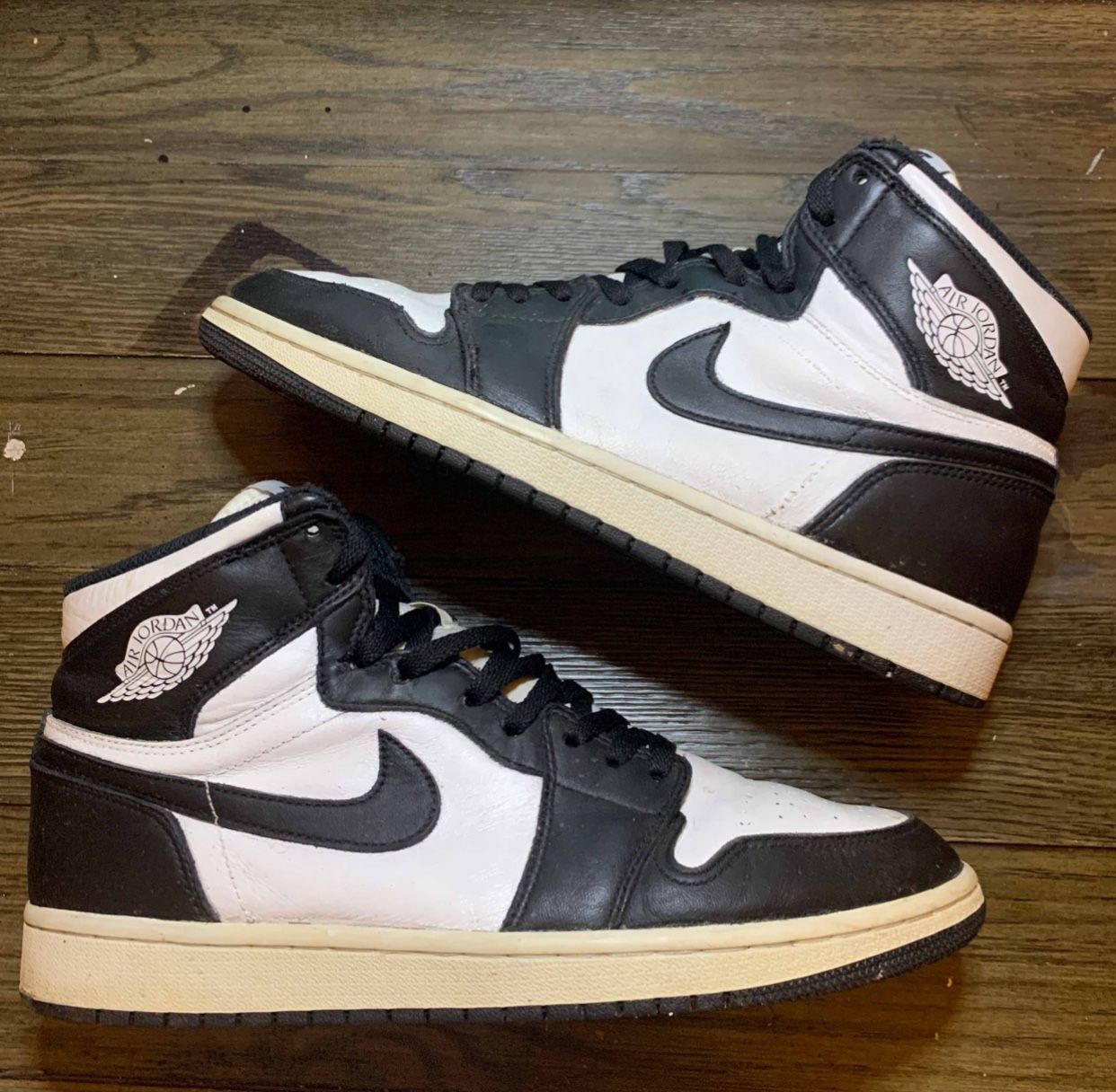Air Jordan Retro High Black White Size 10