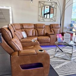 Power Recliner Sofa With Cup Holder 