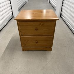 Wooden Two Drawer Nightstand (21 x 17)- One Available 