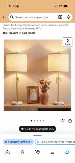 Set of two Nightstand lamps