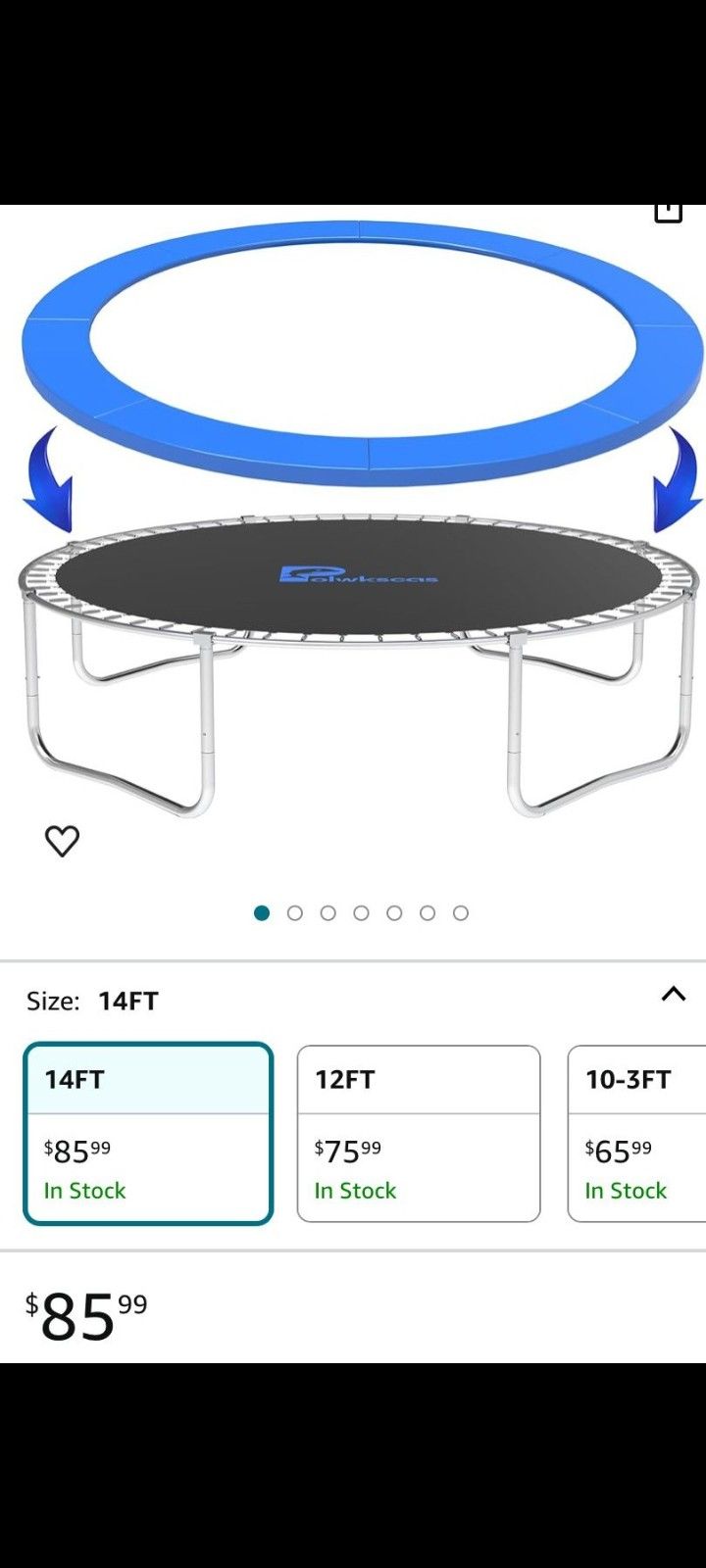 Cubierta Para Trampolín De 14 Ft. Nuevo En Caja.$30