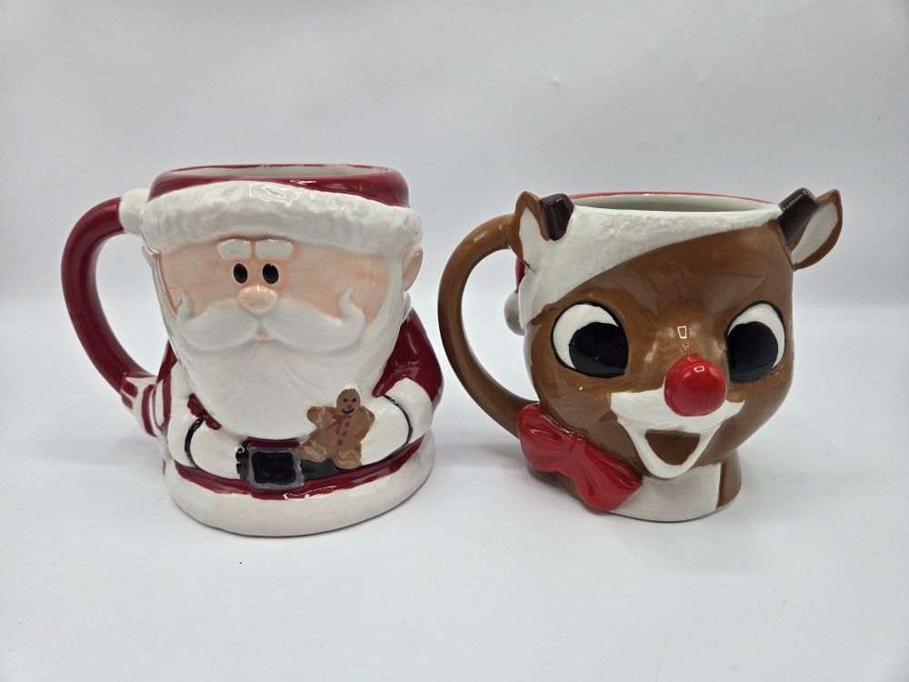 Rudolph the Red Nose Reindeer (Santa Claus & Rudolph) Ceramic Christmas Mug