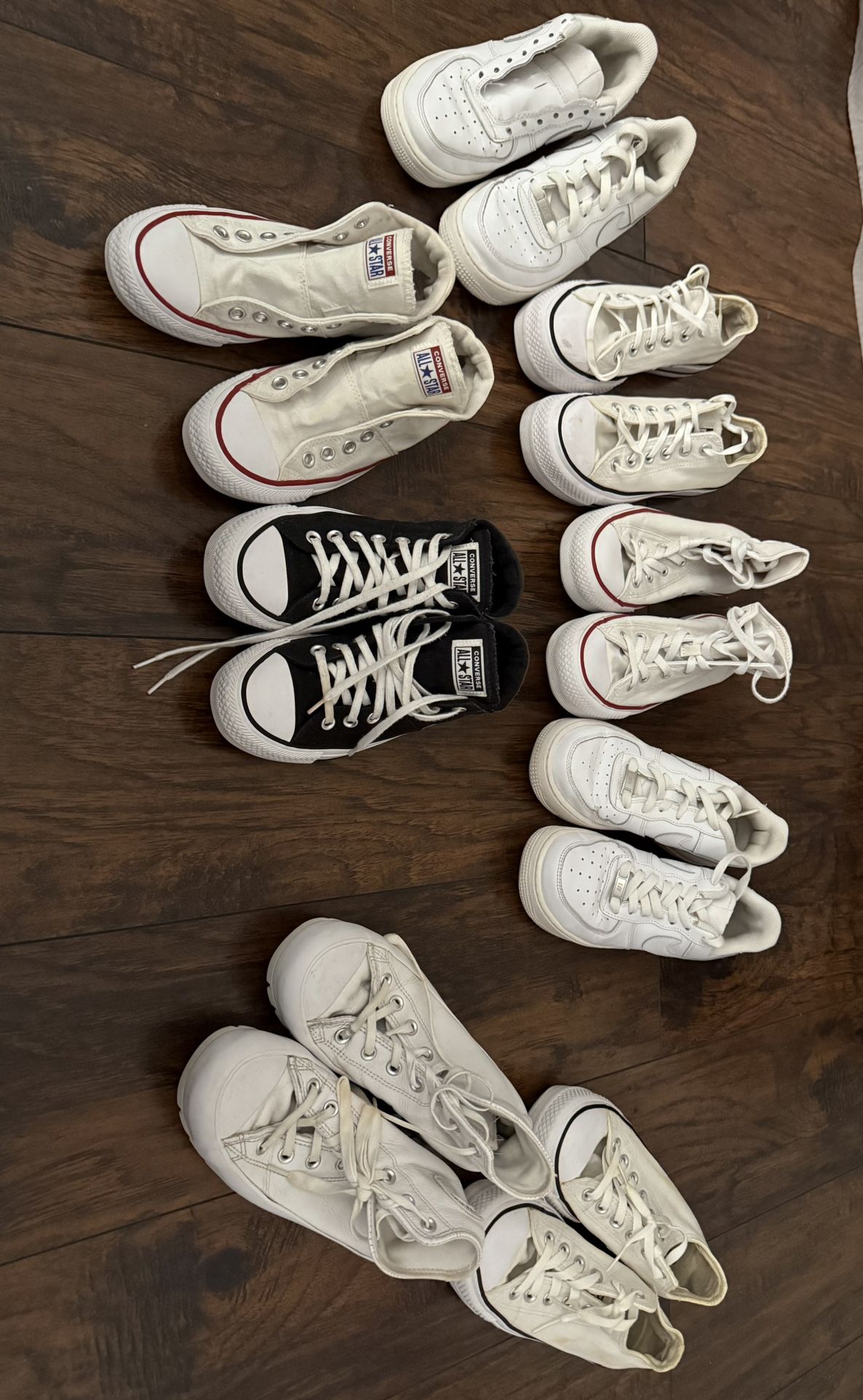 Read Description Teens Converse Nike Air Force 1 Shoe Bundle