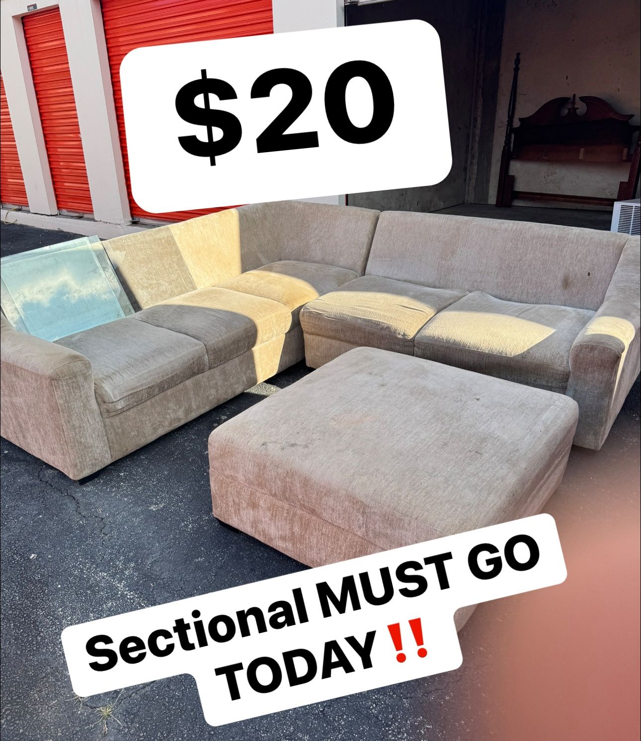 Sectional With Ottoman Must Go Today