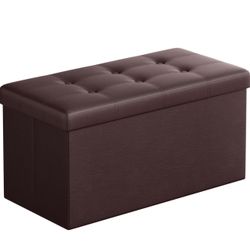 MAZIE Collection - 30 Inches Folding Storage Ottoman Bench,