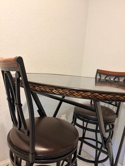 ✨ Counter Height Glass Dining Set – 5 Piece ✨