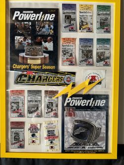 NFL Chargers Ticket Poster