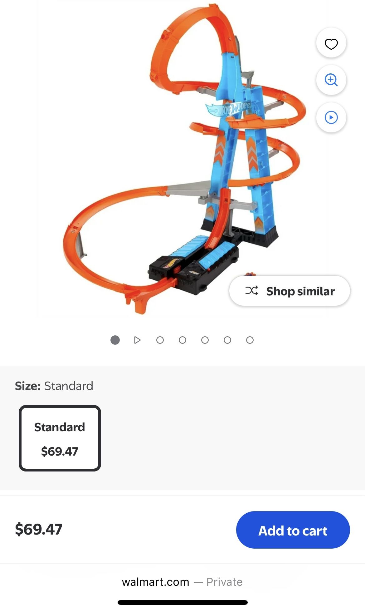 Hot Wheels Sky Crash Race Track