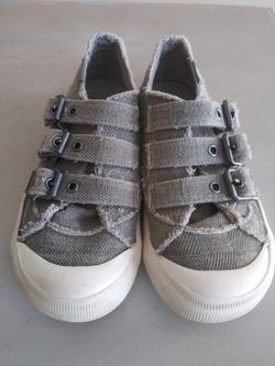 Little Boys Grey Distressed Denim Sneakers by Rocket Dog-Size 13!