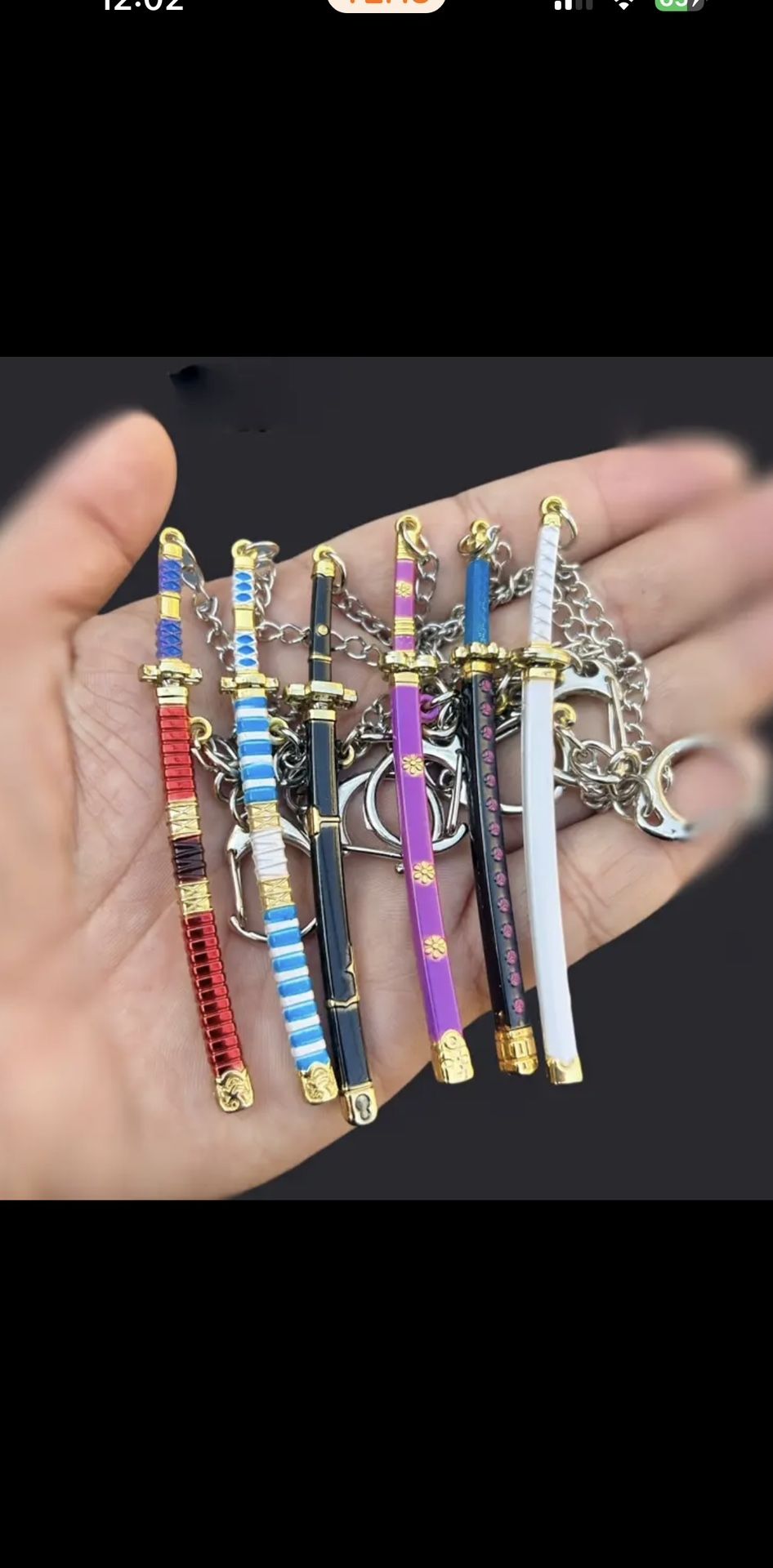 Miniature Sword Key Chains.