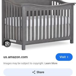 Evolur Gray Baby Crib