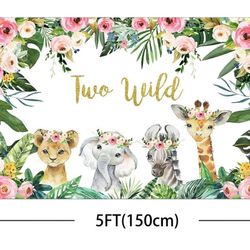 Second birthday Backdrop “Two wild”