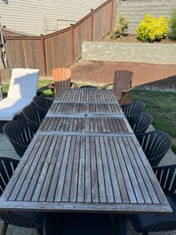 Outdoor Dining Table with 10 chairs