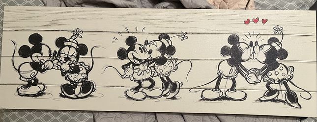 Cute Mickey Mouse & Minnie Mouse Wall Art