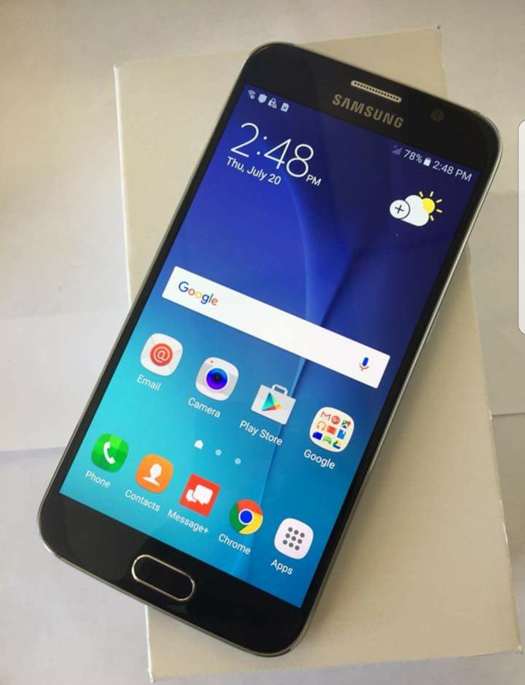 Samsung Galaxy S6. Factory Unlocked and Usable with Any Company Carrier SIM Any Country