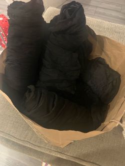 16 black chiffon runners 9’ long