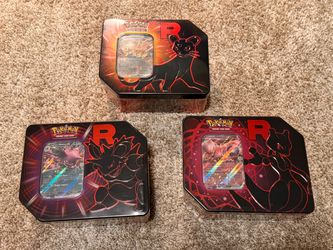 Pokémon TCG Team Rocket Tin Set of 3 New Sealed