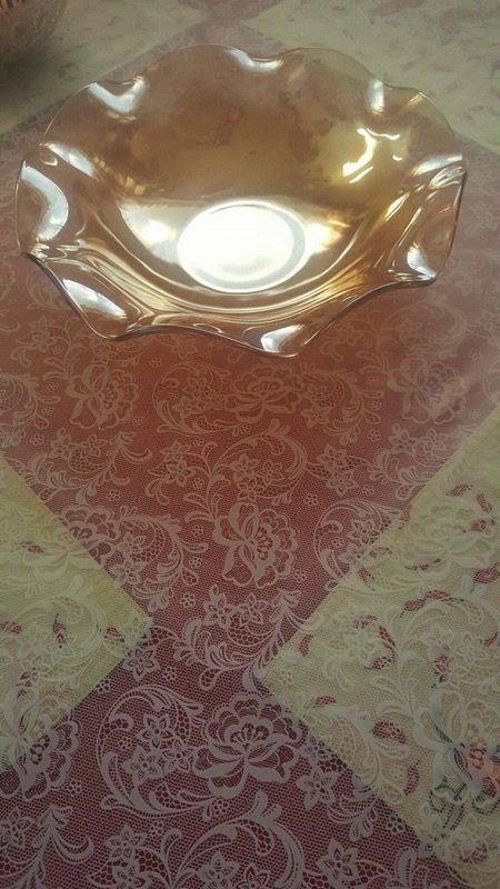 Antique glass crystal bowl