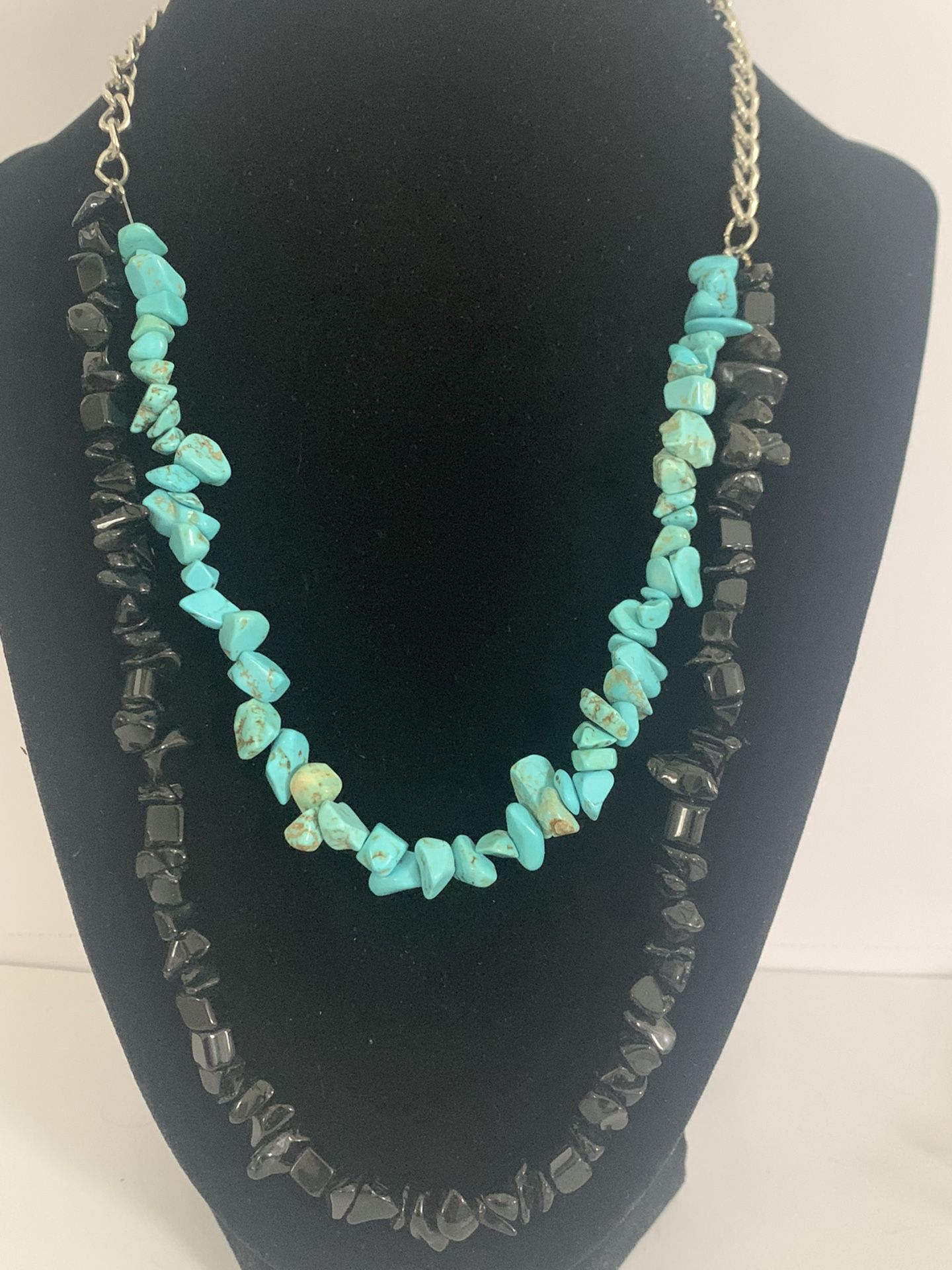 Black Onyx And Turquoise Necklace