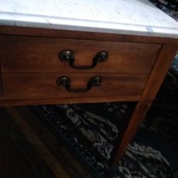 Marble top Antique Side Table