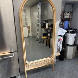 Wooden Standing  Mirror 