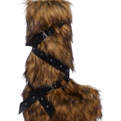 Rave FAUX FUR BOOTS - BROWN