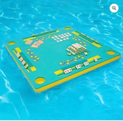 3-in-1 Floating Game Mat: Mahjong, Rummi Cube, and Waterproof Cards