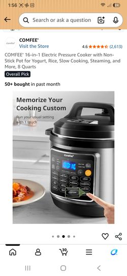 COMFEE' 16-in-1 Electric Pressure Cooker 8 Quarts