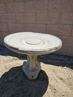 Vintage cement bird bath