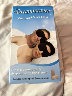MACK's Contoured DREAMWEAVER SLEEP MASK Travel Trips Naps Washable Earplugs