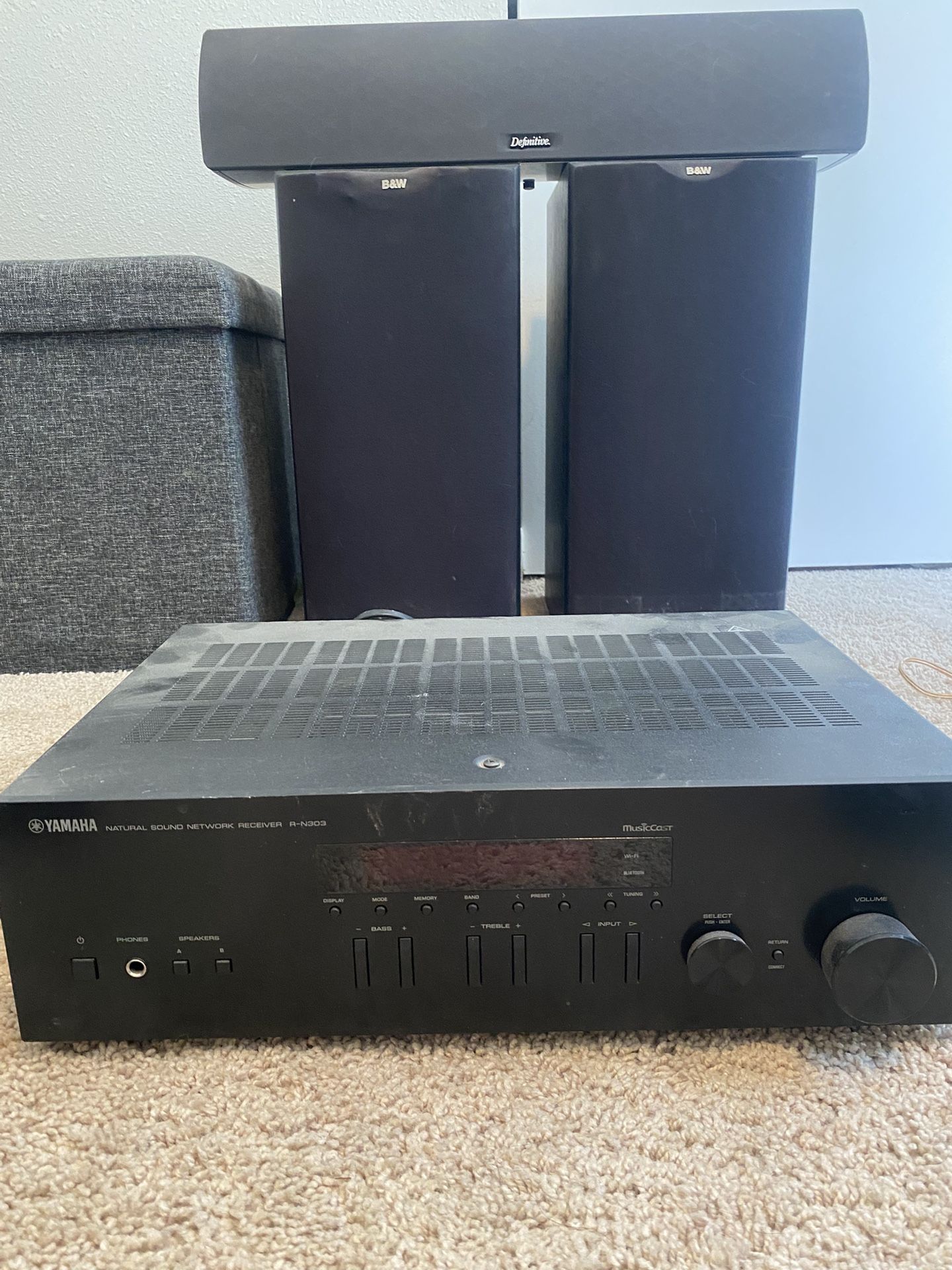 🎶 Complete Hi-Fi Stereo Bundle – Yamaha + B&W + Definitive Tech 🔊 – $350 OBO